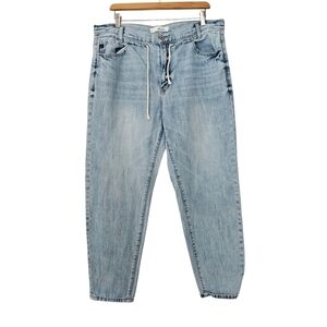 Kancan Light Blue Daliah High Waist Tie Jeans Slouchy Size 31/15